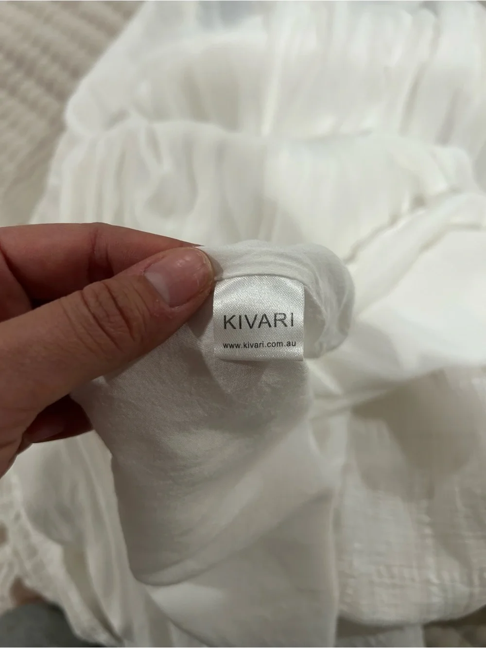 Kivari Serena Shirred Cotton Midi Dress In White - Picture 9 of 11